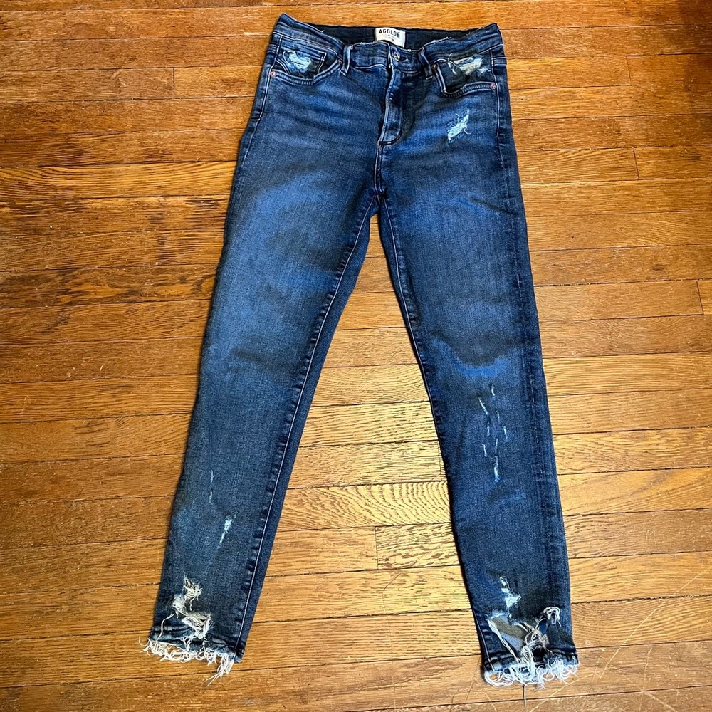 Agolde distressed skinny jeans size 27